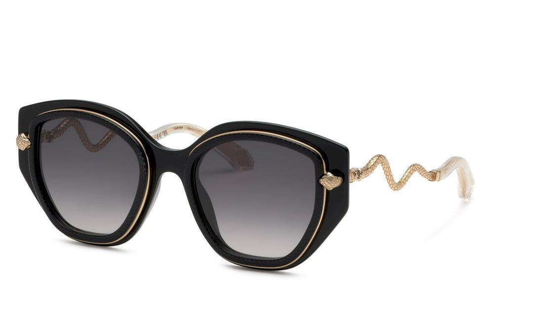 Óculos de sol roberto cavalli src096m 0700 negro butterfly femenino tamanho 52mm - Vista principal