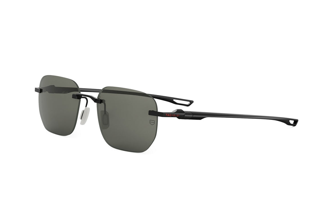 Sonnenbrillen tag heuer mini vingtsept rimless th40035u 02a black rectangular masculino größe 55mm - Hauptansicht