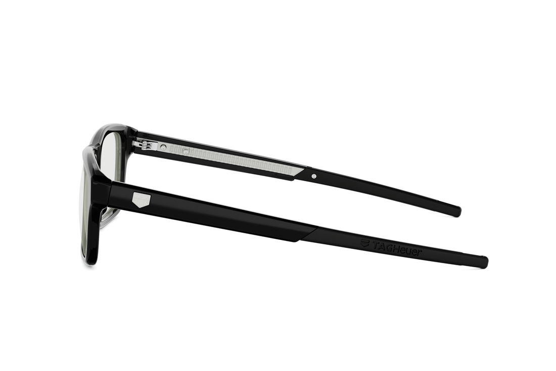 Prescription glasses tag heuer golden age th50053i 001 black rectangular masculino size 54mm - Detailed view