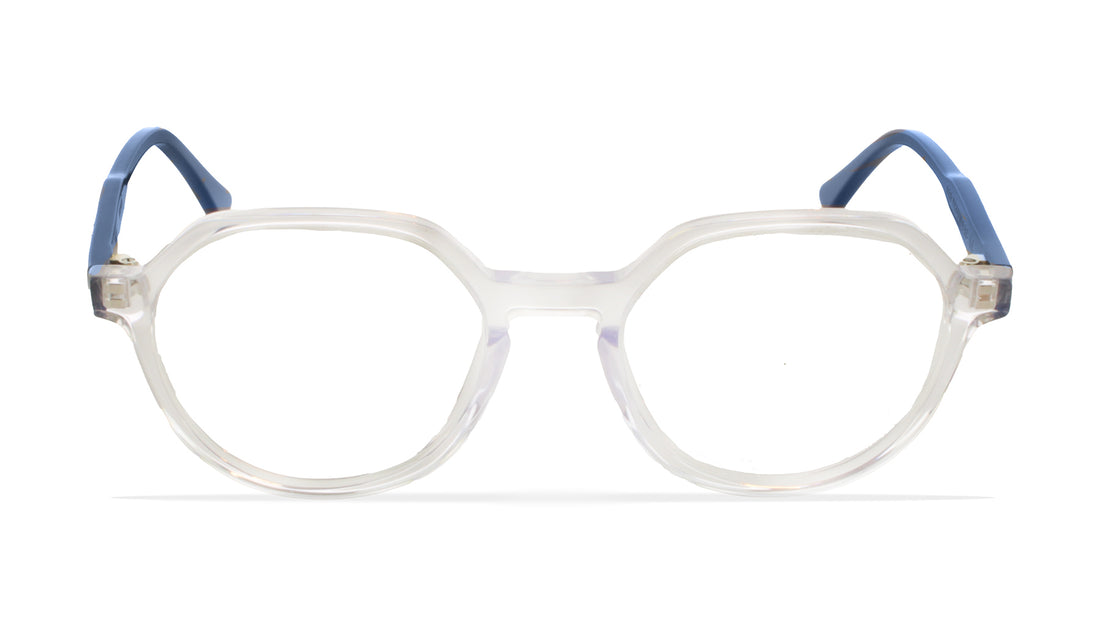 Lunettes de vue greyhounders tulip crystal / blue transparente geometric unisex taille 50mm - Vue détaillée