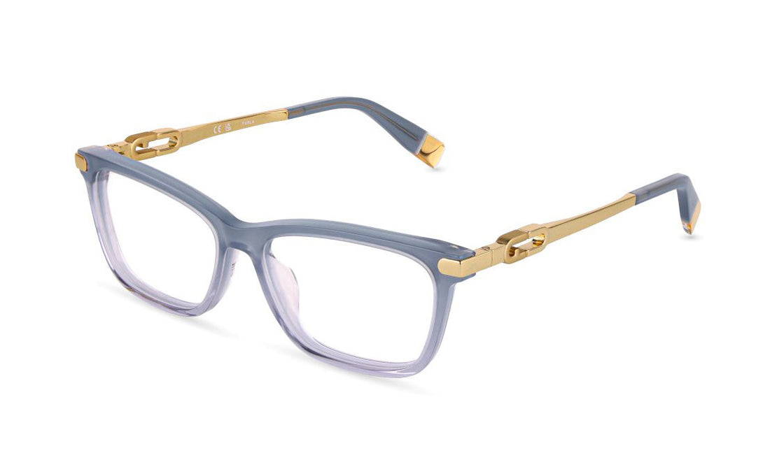 Occhiali da vista furla vfub02 0ack azul square femenino taglia 54mm - Vista principale