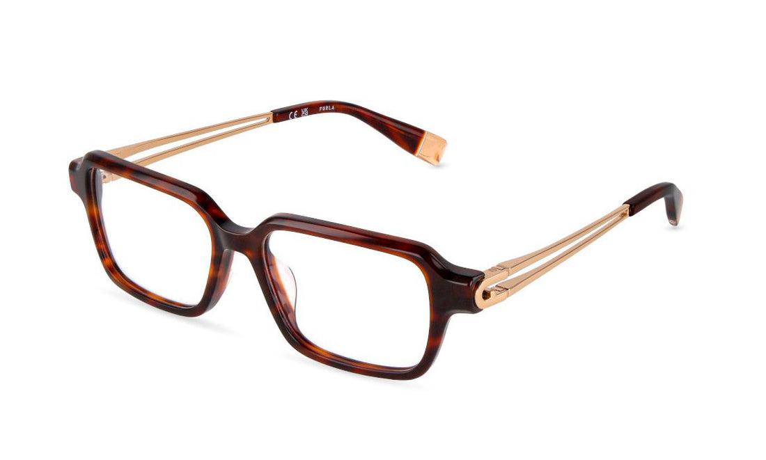 Occhiali da vista furla vfub04 0c10 havana square femenino taglia 52mm - Vista principale