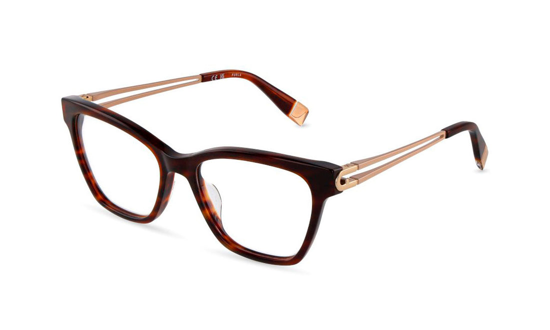 Occhiali da vista furla vfub05 0c10 havana square femenino taglia 53mm - Vista principale