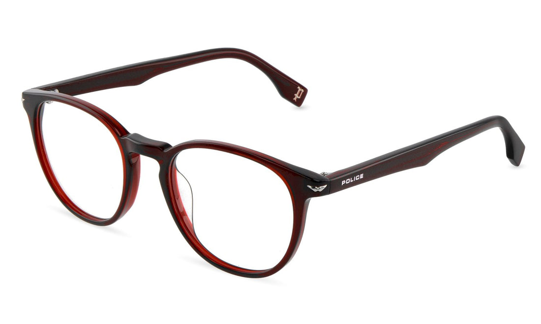 Óculos graduados police vplg72e 07fq burdeos pantos masculino tamanho 50mm - Vista principal