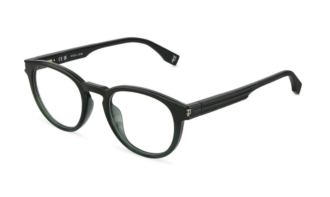 Occhiali da vista police vplu54 06qd verde pantos masculino taglia 49mm - Vista principale