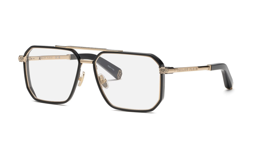 Gafas graduadas philipp plein vpp197m 08ff dorado geometric masculino talla 58mm - Vista principal