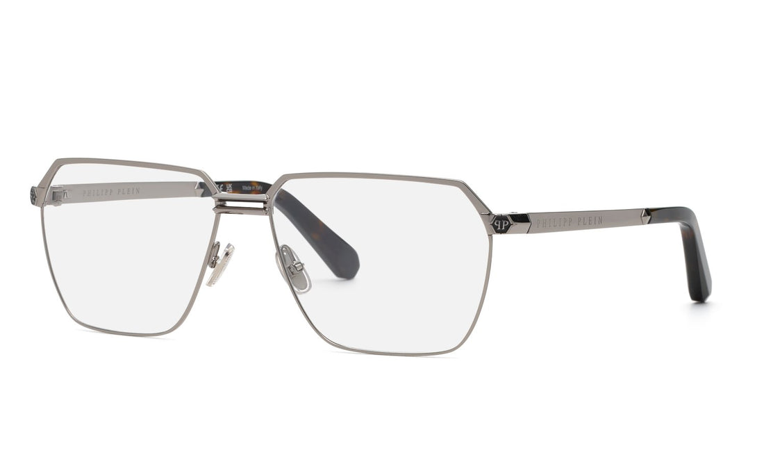 Prescription glasses philipp plein vpp221m 0509 plateado geometric masculino size 62mm - Main view