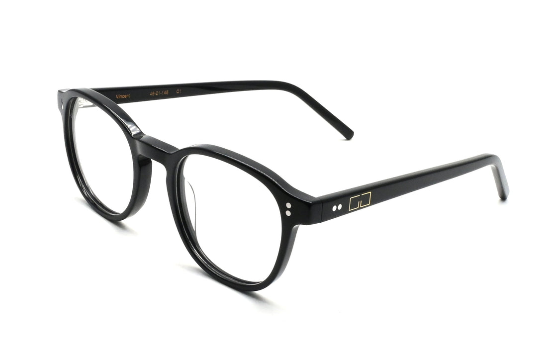 Brillen greyhounders vincent c1 black negro square unisex größe 48mm - Hauptansicht